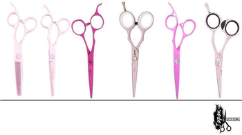 Pink Hairdressing Scissors For Hairstylists - Japan Scissors