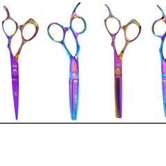 Rainbow Hairdressing Scissors | Rainbow Haircutting Shears - Japan Scissors